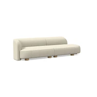 Laurent Leather 2-Piece Bumper Sofa (122.5") | West Elm