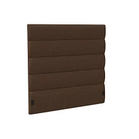 Panel Tufted Wall Mounted Headboard, King, Vegan Leather Saddle, Saddle