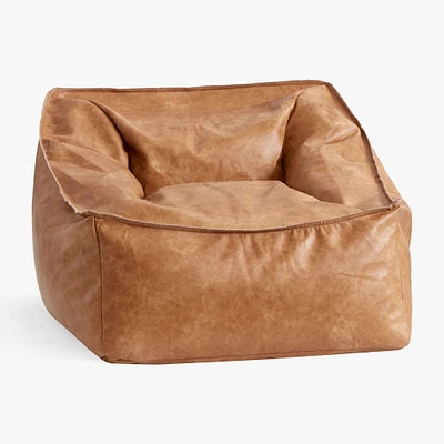 Chip & Dent: Modern Lounger, Large, Caramel, Vegan Leather