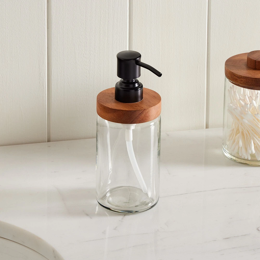 Clover Wood & Glass Bath Accessories | West Elm