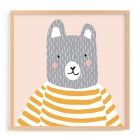 Stripe Top Bear Framed Wall Art by Minted for West Elm Kids |