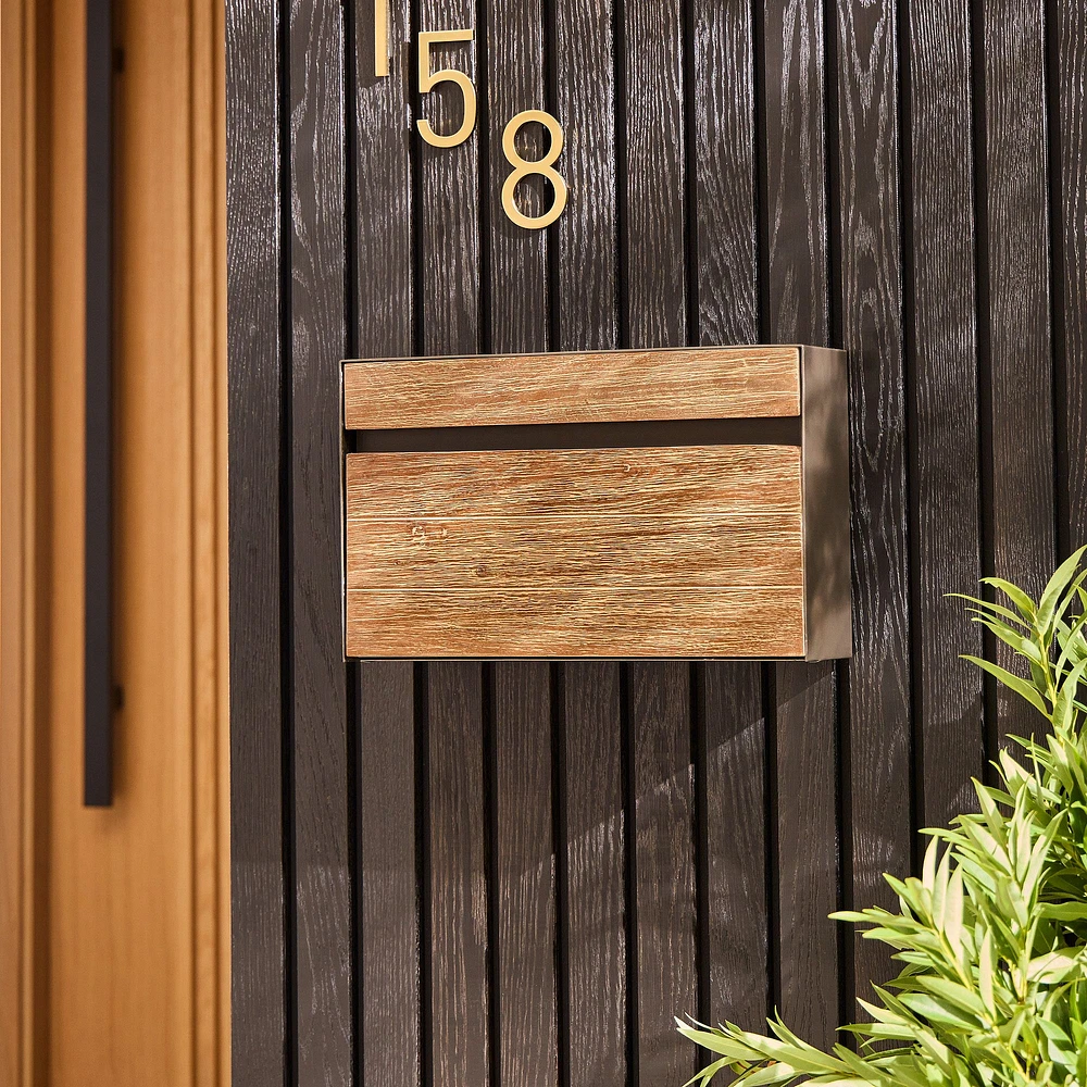 Portside Wood & Metal Mailbox | West Elm