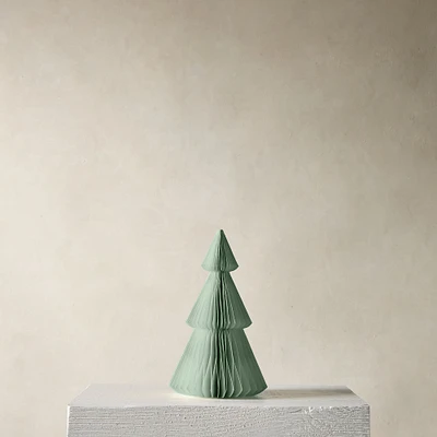 Tonal Green Decorative Paper Tabletop Trees | West Elm