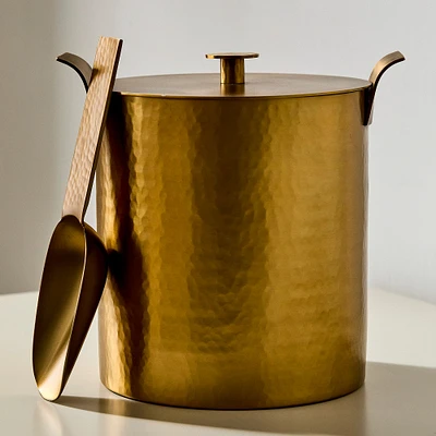 Iris Hammered Metal Ice Bucket | West Elm