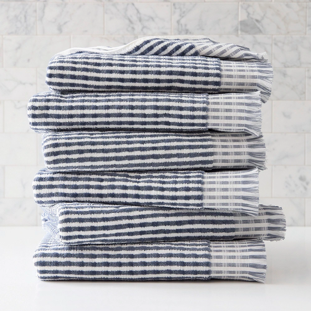 Textured Stripe Towel Sets | West Elm