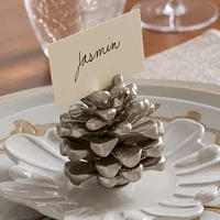 Forest Shine Metal Pinecone Placecard Holders | West Elm