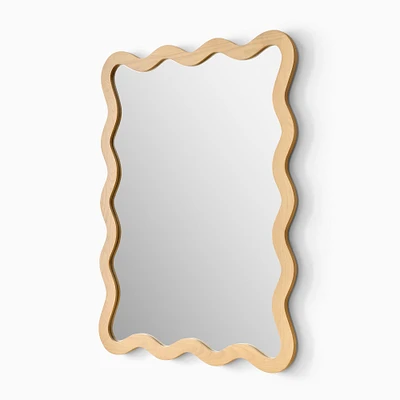 Wavy Wood Wall Mirror | West Elm