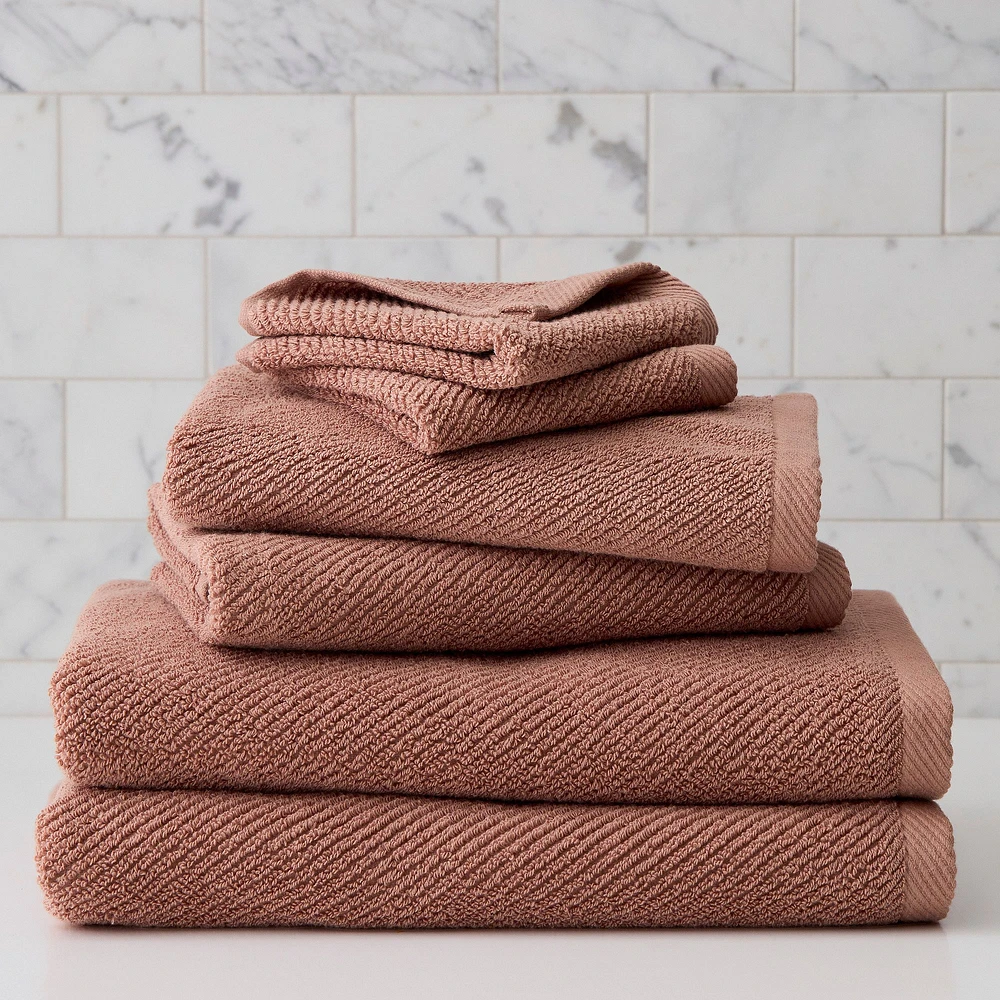 Diagonal Ribbed Towel Sets | West Elm