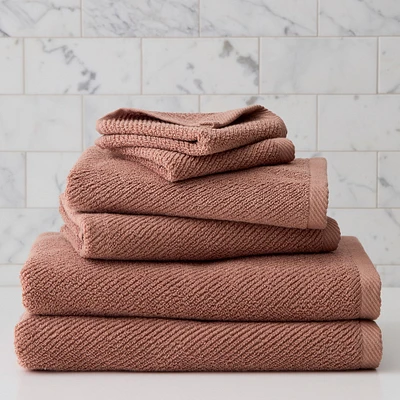 Diagonal Ribbed Towel Sets | West Elm