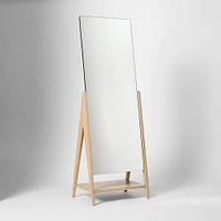 Free-Standing Wood Floor Mirror | West Elm