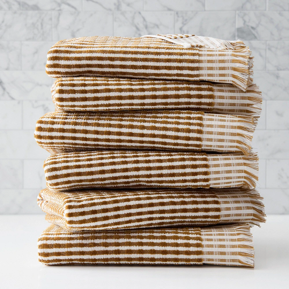 Textured Stripe Towel Sets | West Elm