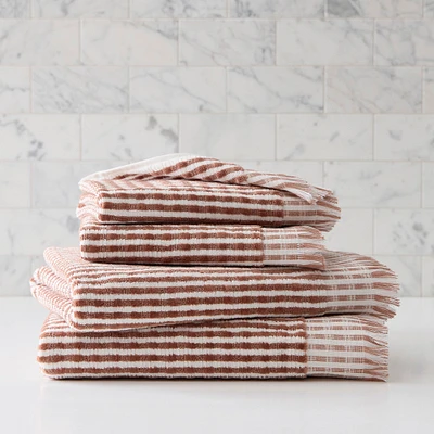 Textured Stripe Towel Sets | West Elm