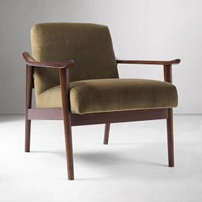 Chip & Dent: Midcentury Show Wood Chair, Deluxe Velvet Juniper