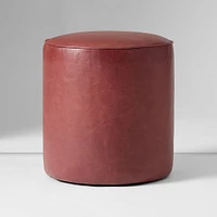 Wally Leather Ottoman | West Elm