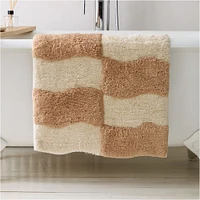 Wavy Block Bath Mat, 20x34, Sage