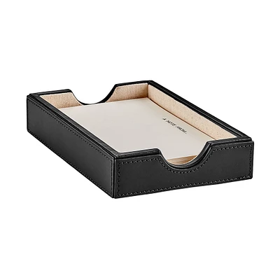 Leather Letterpress Memo Tray | West Elm