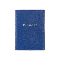 Slim Leather Passport Cover, Orange