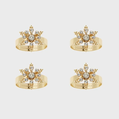 Joanna Buchanan Snowflake Skinny Napkin Rings (Set of 4) | West Elm