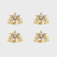 Joanna Buchanan Snowflake Skinny Napkin Rings (Set of 4) | West Elm