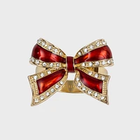 Joanna Buchanan Enamel Bow Skinny Napkin Rings (Set of 4) | West Elm