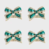 Joanna Buchanan Enamel Bow Skinny Napkin Rings (Set of 4) | West Elm