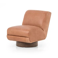 Bushwick Leather Swivel Chair | West Elm