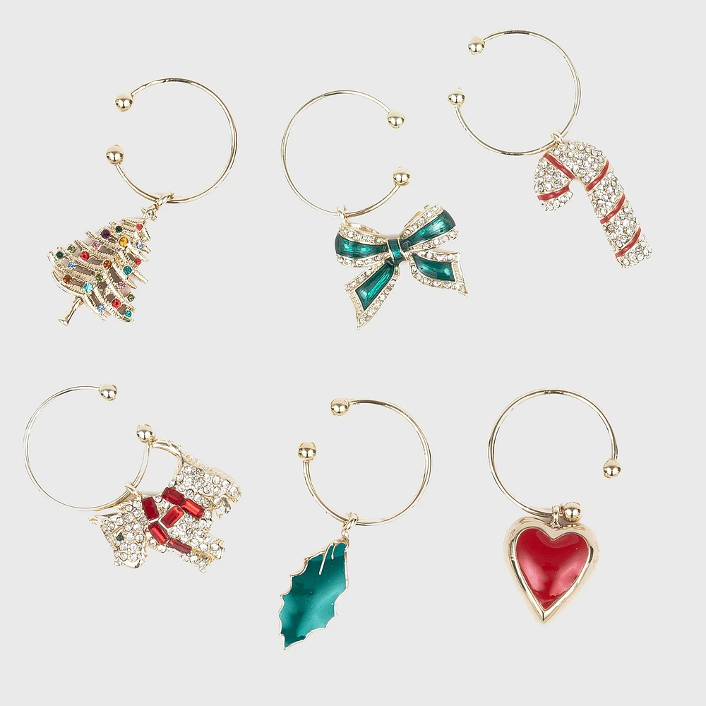 Joanna Buchanan Christmas Wine Charms (Set of 6) | West Elm