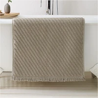 Diagonal Ribbed Bath Mat, 21x34, White