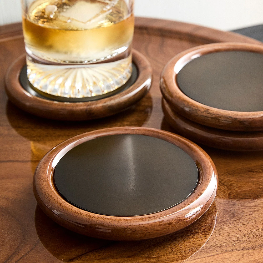 Harlan Lacquer Coaster Sets | West Elm