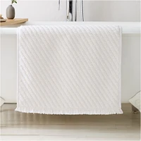 Diagonal Ribbed Bath Mat, 21x34, White