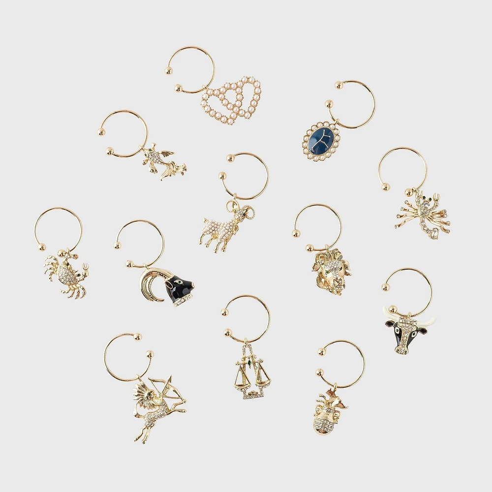 Joanna Buchanan Zodiac Wine Charms (Set of 12) | West Elm