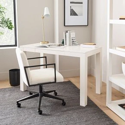 Parsons Desk With Drawers, White