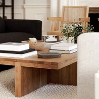 Folke 50" Rectangle Coffee Table, Oak