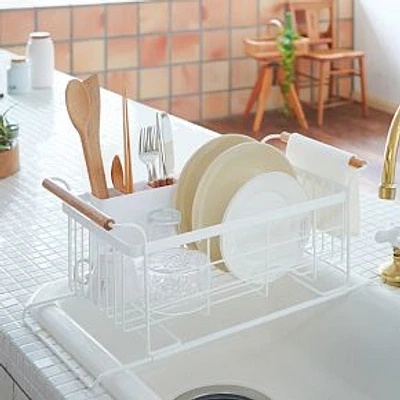 Yamazaki Tosca Over-The-Sink Dish Drainer Rack, White