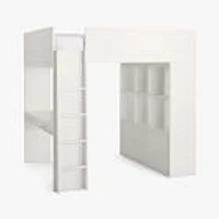 Milo Loft Bed, Full, Simply White, WE Kids