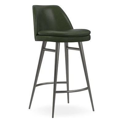 Finley Leather Counter Stool | West Elm