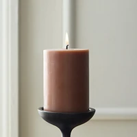 Simple Pillar Candle, White, 3x4