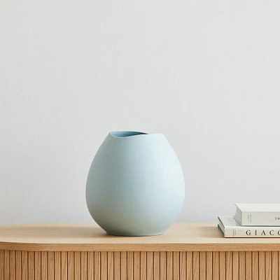 Open Box: Organic Ceramic Vases, Round Vase, Celadon, Ceramic