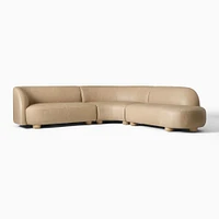 Laurent Leather 3-Piece Bumper Chaise Sectional (111.5") | West Elm