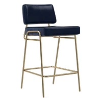 Wire Frame Leather Bar & Counter Stools | West Elm