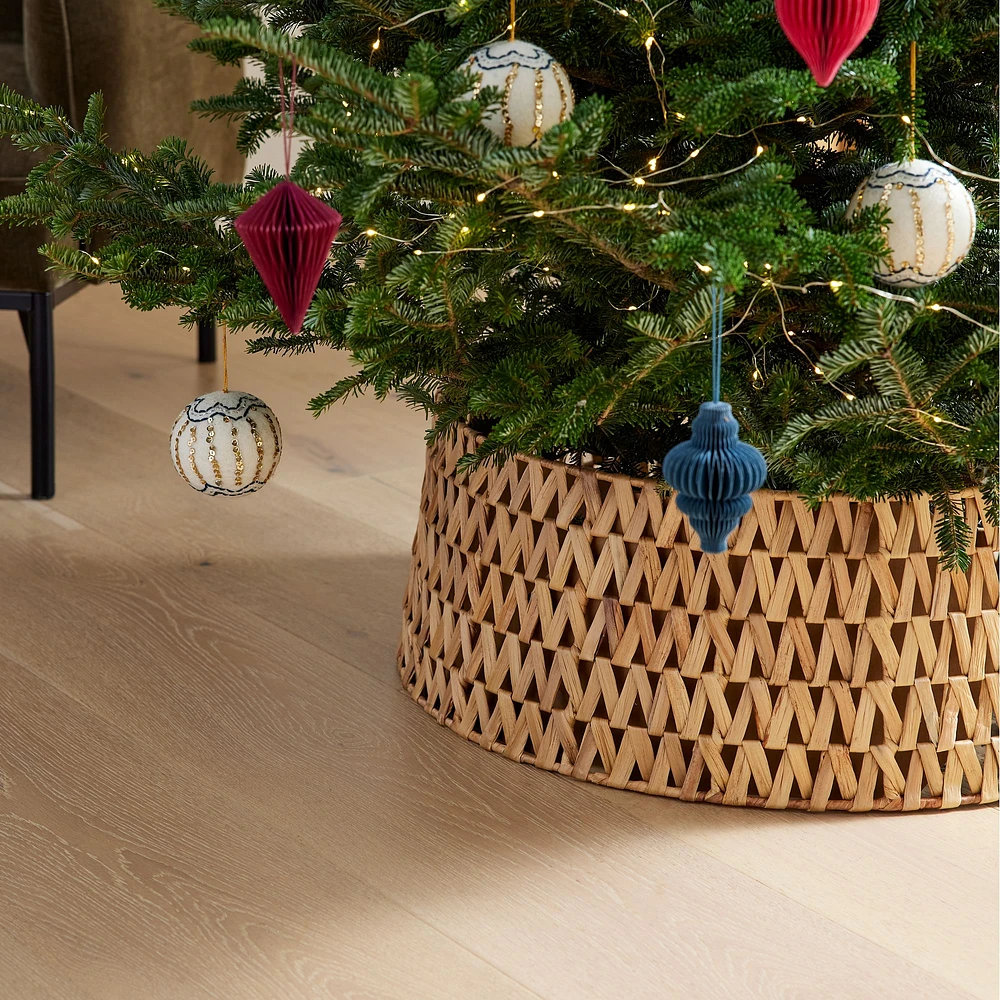 Open Weave Zig Zag Tree Collar - Natural | West Elm