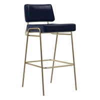 Wire Frame Leather Bar & Counter Stools | West Elm