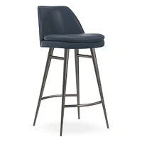 Finley Leather Counter Stool | West Elm