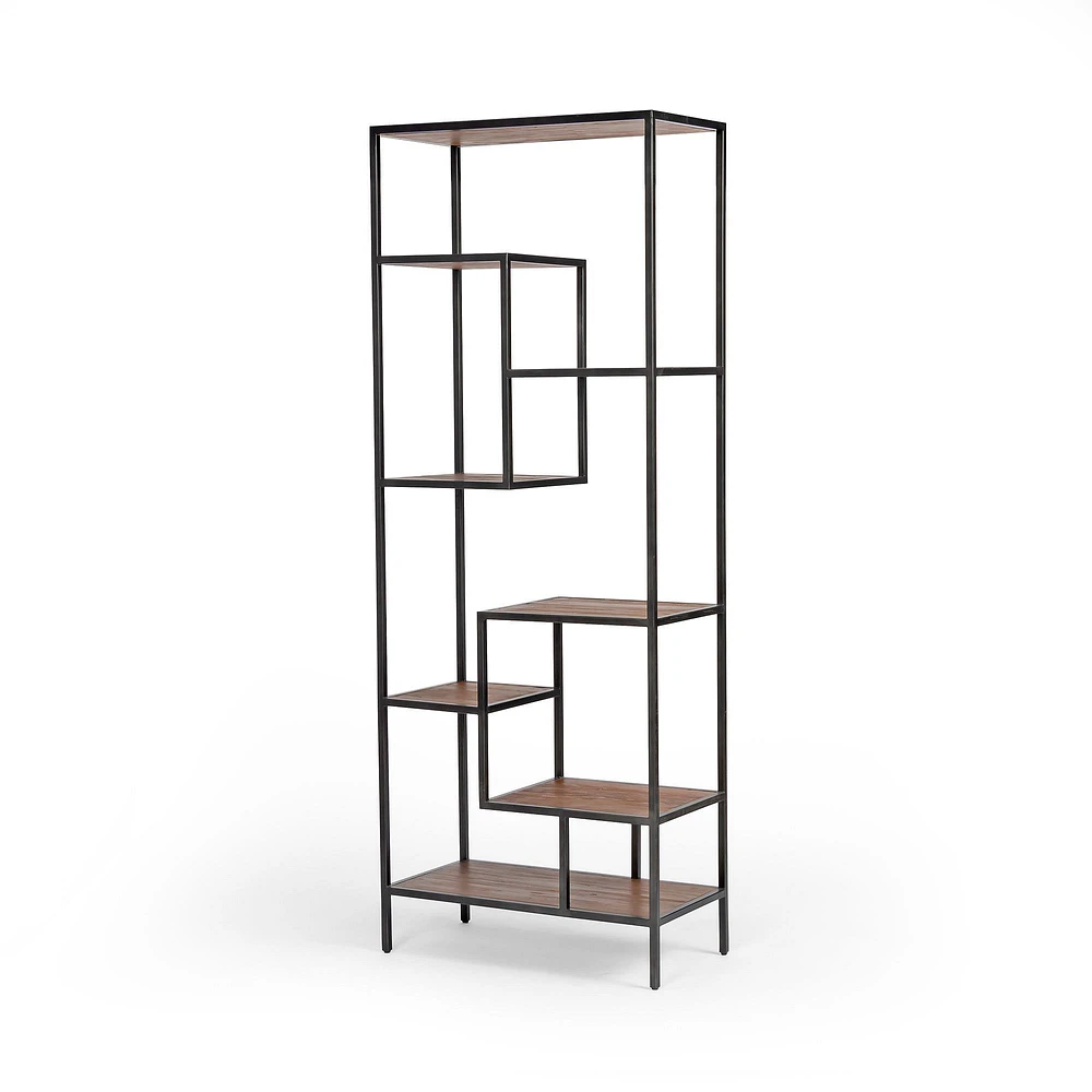 Reclaimed Pine & Iron Bookcase (31.5") | West Elm