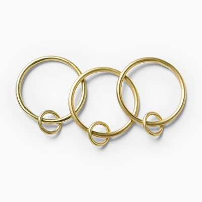 Double Loop Curtain Rings (Set of 7) | West Elm