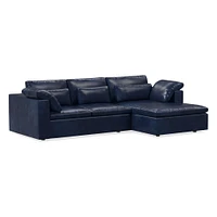 Harmony Modular Leather Piece Chaise Sectional | Sofa With West Elm