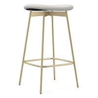 Modern Petal Backless Counter Stool - Leather | West Elm