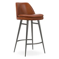 Finley Leather Counter Stool | West Elm