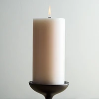 Simple Pillar Candle, White, 3x4