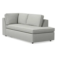 Open Box: Harris Petite LA 65" Sofa, Poly, Chenille Tweed, Storm Gray, Concealed Supports